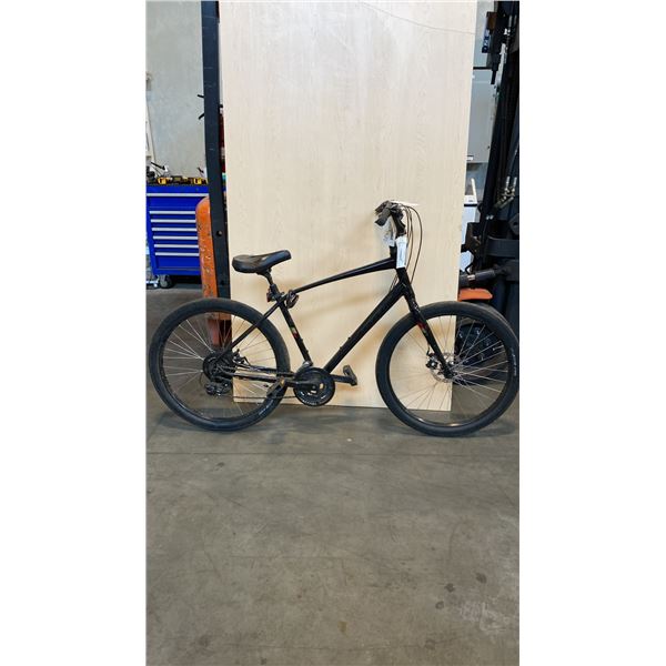 BLACK SPECIALIZED ROLL UPRIGHT, COMFORT-FOCUSED HYBRID BICYCLE W/ 21-SPEED