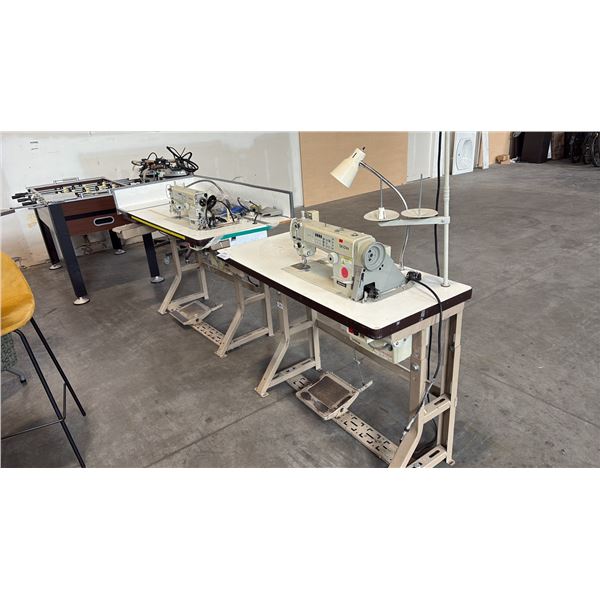 2 BROTHER DB2-B722-403 HEAVY-DUTY SINGLE-NEEDLE LOCKSTITCH INDUSTRIAL SEWING MACHINE - FOR PARTS OR