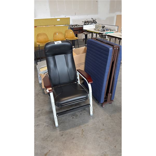 MEDICAL EQUIPMENT INCL COT, CHAIR, PADS, HOLIDAY TREE AND MORE
