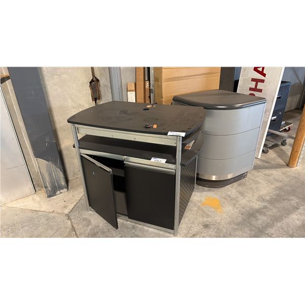 OFFICE FURNITURE INCL TV CONSOLE, CORNER MODULE, STRAIGHT PNEUMATIC HEIGHT ADJUSTABLE 2