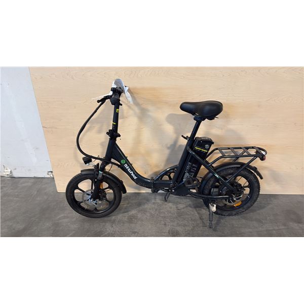 SLICK BLACK ISINWHEEL U4 COMPACT, STEP-THROUGH, FOLDABLE ELECTRIC BIKE - NO KEY, NO CHARGER