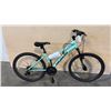 Image 2 : AQUA BLUE/TEAL NAKAMURA INSPIRE 18-SPEED FRONT-SUSPENSION ENTRY-LEVEL HARDTAIL MOUNTAIN BIKE