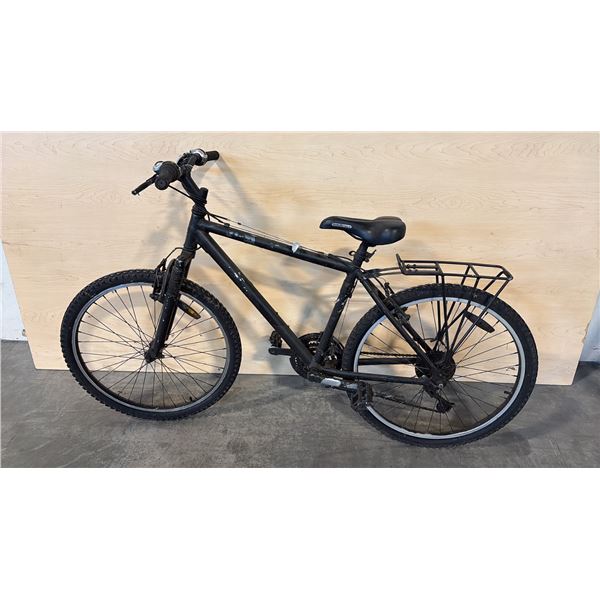 BLACK 18-SPEED FRONT SUSPENSION MOUNTAIN BIKE