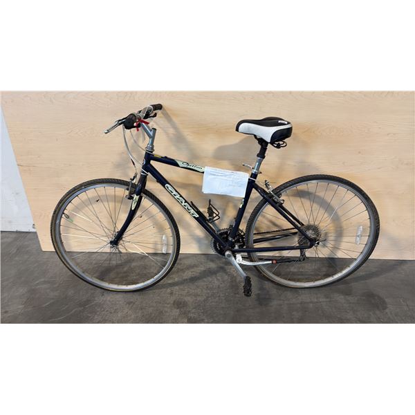 NAVY BLUE GIANT OPTION 21-SPEED VERSATILE HYBRID COMMUTER/ALL-TERRAIN BICYCLE