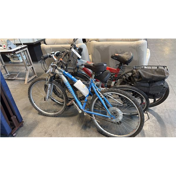 ASSORTED MTB BIKES INCL INFINITY, DUNLOP AND SUPERCYCLE RADEX 26