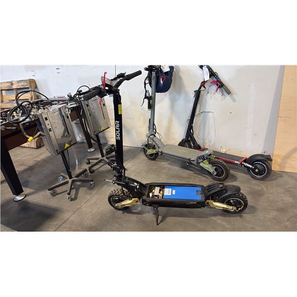 SOLAR HIGH-PERFORMANCE ALL-TERRAIN ELECTRIC SCOOTER - MISSING DECK PLATE, NO CHARGER