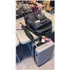 Image 1 : TRAVEL CASE, BLACK UMBRELLA AND BAG INCL SILVER SAMSONITE SUITCASE