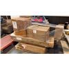 Image 1 : ASSORTED FURNITURE INCL MODULAR SECTIONAL SOFA COMPONENT, VELVET WINGBACK UPHOLSTERY COMPONENT, WOOD