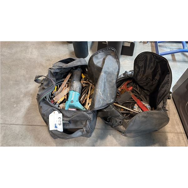 2 BLACK TOOL BAGS COMES W/ TOOLS