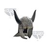 Image 1 : VIKING HELMET WITH LEATHER WRAPPED HORNS