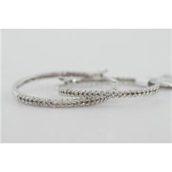 Earrings 0.27 ctw Diamond  14K  White Gold- SRP$ 1358