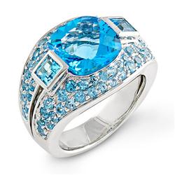Genuine 7.35 ctw Topaz Ladies Ring  