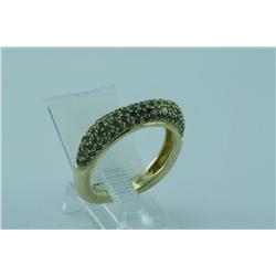 Genuine Black Diamond Ring 14K Gold 