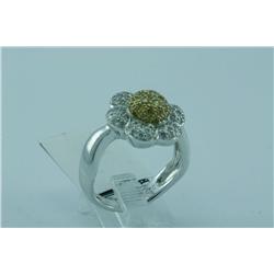 Genuine Yellow DiamondRing 14K Gold 