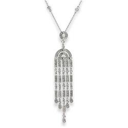 Genuine 0.76 ctw Diamond Necklace  White Gold
