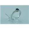 Image 1 : Genuine Diamond & Blue Sapphire Ring 14K Gold - SRP $2115