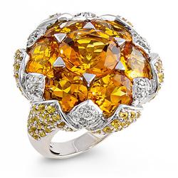 Genuine 21.02 ctw Diamond & Multi-color Ring  
