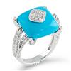 Image 1 : Genuine 12.63 ctw Diamond & Turquoise Ladies Ring  