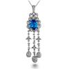 Image 1 : Genuine 5.95 ctw Diamond & Topaz Pendant w/ Chain  