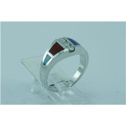 Genuine Diamond & Opal Ring 14K Gold
