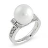 Image 1 : Genuine 8.13 ctw Diamond & Pearl Ladies Ring  