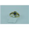 Image 2 : Genuine Diamond & Blue Sapphire Ring 18K Gold