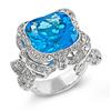 Image 1 : Genuine 14.84 ctw Diamond & Topaz Ladies Ring  