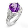 Image 1 : Genuine 4.25 ctw Diamond & Amethyst Ladies Ring  