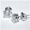 Image 1 : Genuine 1.50 ctw Diamond Stud Earrings 14K White Gold