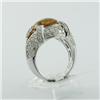 Image 1 : Ring 8.07 ctw Diamond & Citrine  14K White Gold- SRP$ 6913