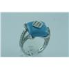 Image 1 : Genuine Diamond & TurquoiseRing 14K Gold