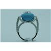 Image 2 : Genuine Diamond & TurquoiseRing 14K Gold