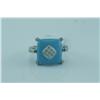 Image 3 : Genuine Diamond & TurquoiseRing 14K Gold