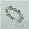 Image 1 : Ring 1.42 ctw Diamond & Emerald  14K White Gold- SRP$ 2520