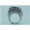 Image 2 : Genuine Diamond & Pink Sapphire Ring 18K Gold