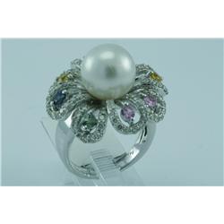 Genuine Diamond & Multi-color Ring 14K Gold - SRP $6987