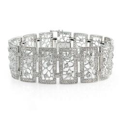 Genuine 4.14 ctw Diamond Bracelet 14K White Gold