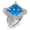 Image 1 : Genuine 18.32 ctw Diamond & Topaz Ladies Ring  