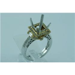 Genuine Diamond Ring 14K 2Tone Gold- SRP$ 5080 