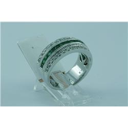 Genuine Diamond & Emerald Ring 18K Gold- SRP$ 6511