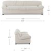 Image 4 : BNIB - Moe's - Halston Sofa in Flecked Oat - MSRP $3,849.00 - AZ-1005-05 - 86.6” W X 39.3[x