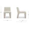 Image 3 : BNIB - Moe's - Verona Outdoor Dining Chair in Cream - MSRP $1,649.00 - AZ-1002-05 - 21.6"W x 28"D x 