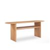 Image 1 : BNIB - Moe's - Ruby Oval Console Table in Natural Oak - MSRP $1,999.00 - BC-1156-24 - 78” W