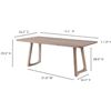 Image 2 : BNIB - Moe's - Silas Dining Table in White Wash White Oak - MSRP $2,349.00 - BC-1098-18 - 76[x=#8221