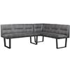 Image 2 : BNIB - Moe's - Hanlon Corner Bench in Dark Grey - MSRP $2,449.00 - ER-2066-25 - 81.0” W X 6