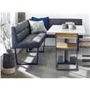 Image 4 : BNIB - Moe's - Hanlon Corner Bench in Dark Grey - MSRP $2,449.00 - ER-2066-25 - 81.0” W X 6