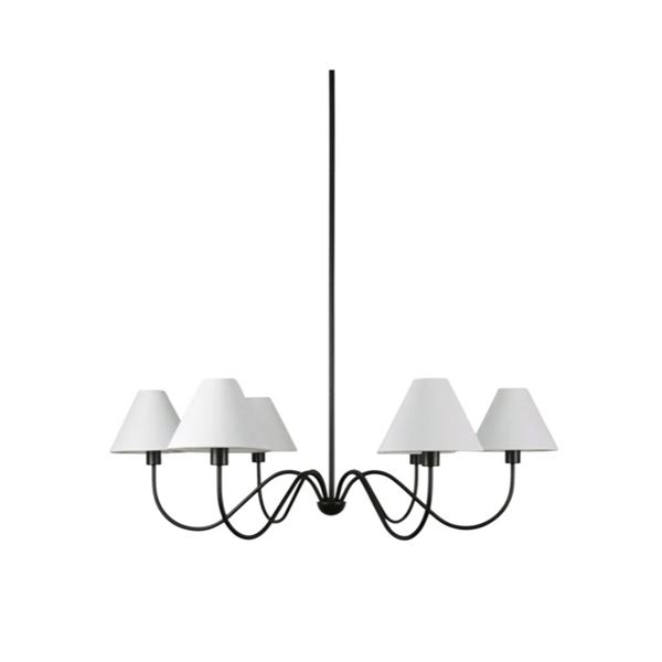 BNIB - Moes - Whitney Chandelier Blackened Bronze - MSRP $1,099 - EL-1003-02 - 47.25" W x 47.25" D x