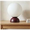 Image 2 : BNIB - Moes - Ovi Table Lamp Deep Red - MSRP $159 - EL-1004-22 - 6" W x 6" D x 8" H