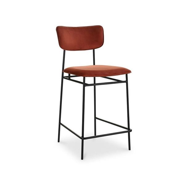 BNIB - Moes - Sailor Counter Stool Amber - MSRP $485 - EQ-1015-06 - 18" W x 21.5" D x 38.5" H