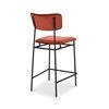 Image 4 : BNIB - Moes - Sailor Counter Stool Amber - MSRP $485 - EQ-1015-06 - 18" W x 21.5" D x 38.5" H